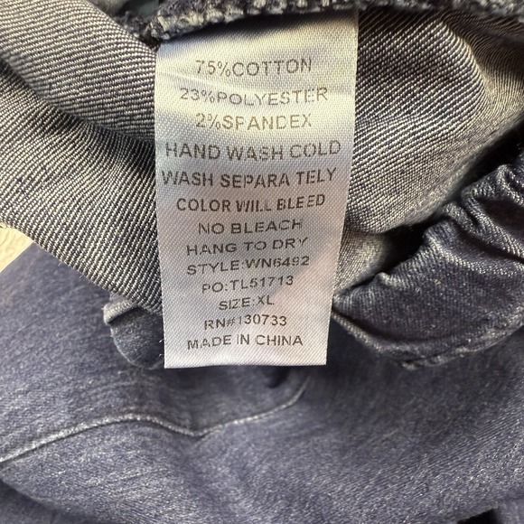 Umgee Denim Flare Jeans NWT Size XL Pull On Super Stretch Boho Western Comfort - Picture 6 of 7